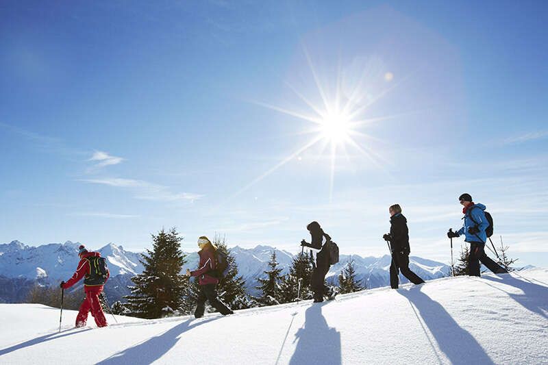 Snowshoe hiking in Fiss