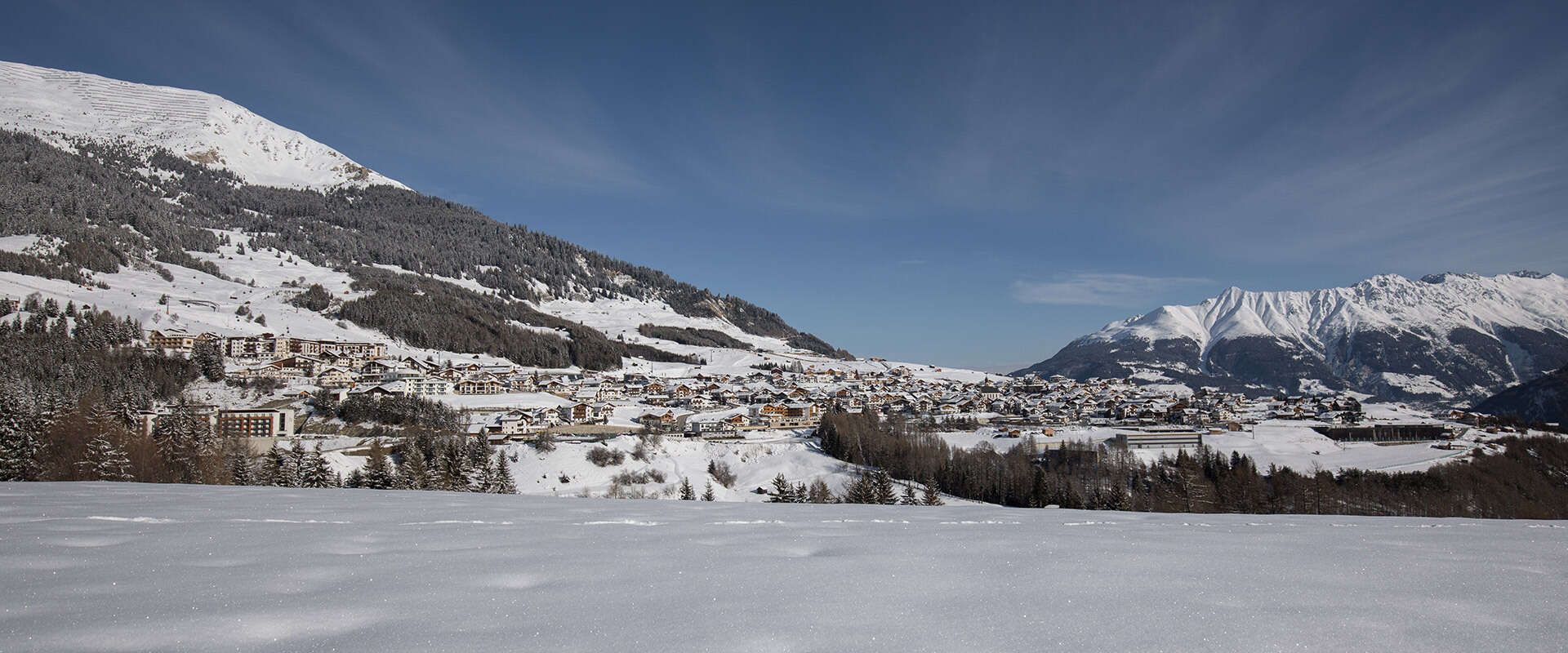 Ortsansicht Fiss im Winter